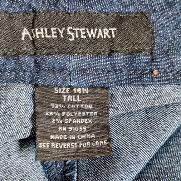 Ashley Stewart maxi flare jean skirt size 14W - Picture 3 of 3